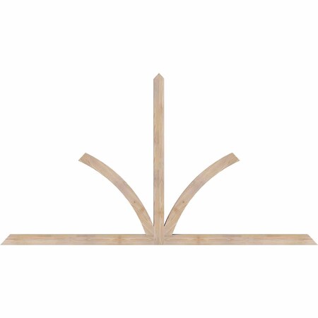 Ekena Millwork Richland Smooth Timber Gable Bracket, Douglas Fir, 108"W x 58"H x 3 1/2"D x 3 1/2"F, 13/12 Pitch GBW108X58X0404RIC00SDF